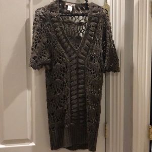 Brown Embroidered Dress